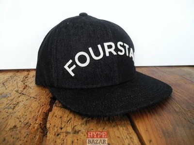 FOURSTAR CLOTHING Arched Applique Strapback Cap New Black 4-STAR Clothing - Image 1 of 4