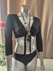 Esprit Bolerojacke Langarm Knoten Schulterjacke Ballett Gr.M Gymnastik Yoga Top - Bild 1 von 13