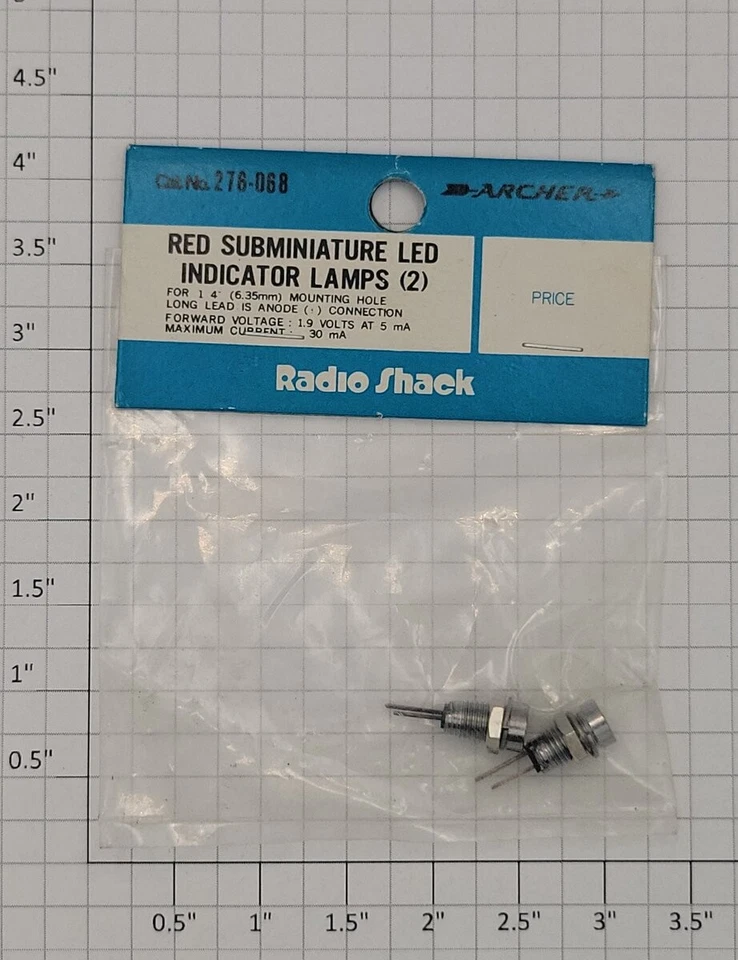 Lámparas Indicadoras LED Subminiatura Archer 276-068 Rojo (Pack de 2) Foto 1 de 2