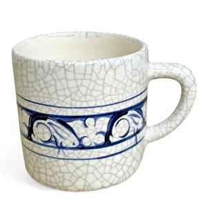 Vintage 1992 Dedham Keramik Kaninchen Becher - Topfschuppen blau Crackle Glasur Design - Bild 1 von 7