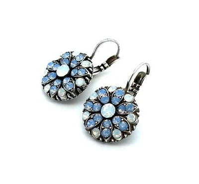 Pendientes Por Mariana Mujer Elegante Ópalo Blanco y Ópalo Azul Aire Swarovski Crys... Foto 1 de 4