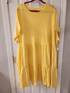 Old Navy Yellow T-Shirt Dress Size 4X - Picture 1 of 5