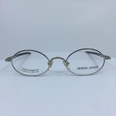 New Vintage Giorgio Armani 250 Eyeglasses GA 250 C. 707 Silver & Black 48-20mm - Image 1 of 4