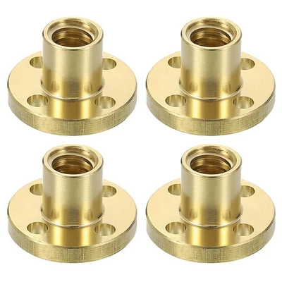 Rund Flansch Trapezgewindemuttern T8-T40 Messing Muttern Links & Rechts Gewinde - Bild 1 von 4