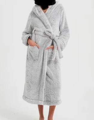 Linea Lux Robe Dressing Gown House Coat Brand New 16 - 18 New with Tags Grey - Image 1 of 4