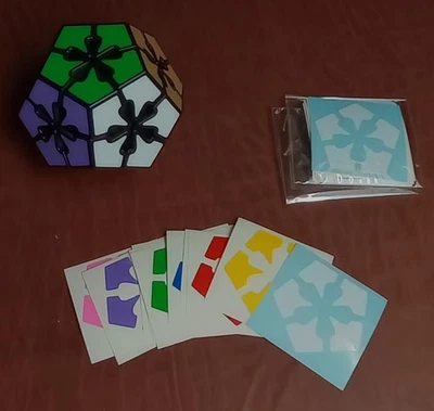 Mefferts Flowerminx Twisty Puzzle with Cubesmith sticker set. - Image 1 of 2