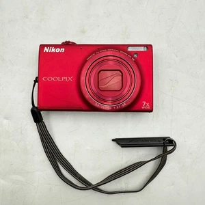 Cámara digital Nikon COOLPIX S6100 16 mega píxeles Nikkor 7X zoom óptico ancho roja probada - Imagen 1 de 19