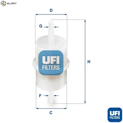 FILTRO DE COMBUSTIBLE 31.001.00 PARA ALFA ROMEO 33/Sportwagon ALFASUD/Sprint/Giardinetta Foto 1 de 4