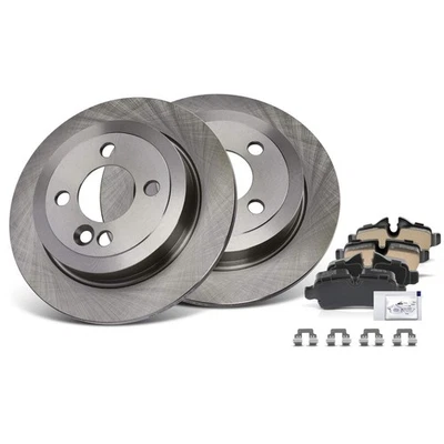 6x rotores de disco laterais traseiros e pastilhas de freio de cerâmica para Mini Cooper 2007-2015 259 mm - Imagem 1 de 4