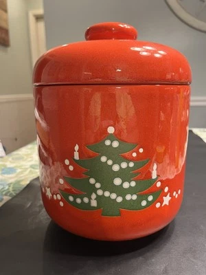 Waechtersbach Red “Christmas Tree" 9 1/8 X 7 Inch Cookie Jar-Mint Condition - Image 1 of 4