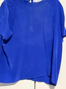 Anna And Frank Silk Blouse - Royal Blue - Women Size 18 - Top Has Flaws - Picture 1 of 5