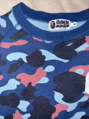 BAPE Multi Camuflaje Manga Larga Sudadera A Bathing Ape Talla M Foto 1 de 4