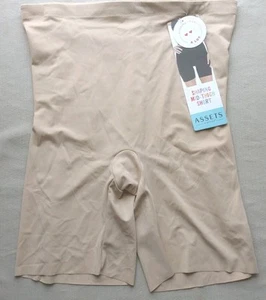 Assets By Spanx Cintura Alta Corto Talla Grande Beige Medio Muslo Control Abdomen NUEVO - Imagen 1 de 9