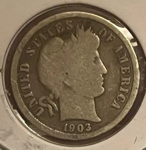 Barber Dime von 1903, G / sehr guter Zustand - Bild 1 von 8
