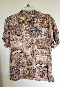 Vintage Lizwear by Liz Claiborne Safari Button Shirt Blouse Women's M - Picture 1 of 3