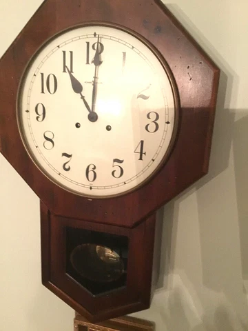 HOWARD MILLER OCTAGON SCHOOLHOUSE WALL CLOCK Cover