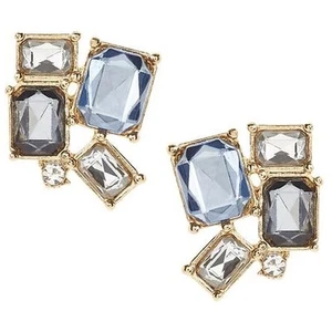 Banana Republic Damen Kristall quadratisch Geo Cluster Nieten blau neu mit Etikett 48,50 - Bild 1 von 4