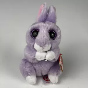 Ty Beanie Boos April the Purple Bunny (6 Inch) Near Mint Plush Toy - Picture 1 of 12