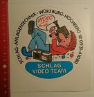 Aufkleber/Sticker: Schlag Video Team Wrzburg Hchberg Video vom (01091614)