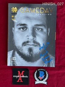 KURT HINISH NOTRE DAME FOOTBALL SIGNED PROGRAM 11/20! BECKETT! HOUSTON TEXANS! - Picture 1 of 1