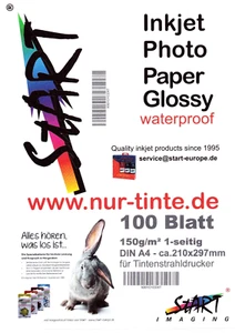StART Fotopapier 100 Blatt DIN A4 (ca. 210-297mm) 150g/m² glossy (dünn) - Afbeelding 1 van 1