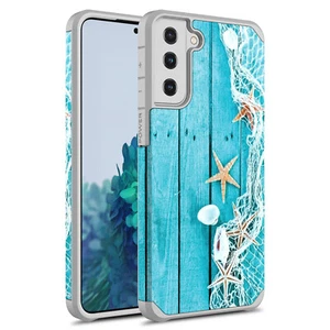 For Samsung Galaxy S21 5G Hybrid Graphic Colorful Armor Case - Picture 1 of 11