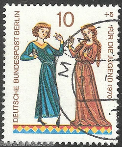 BERLIN MiNr. 354 I ° 1970 MINNESÄNGER mit Zuschlag und Michel PLATTENFEHLER I - Picture 1 of 6