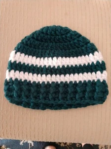 Philadelphia Eagles Farben Handarbeit gehäkelt Beanie Wintermütze - Einheitsgröße - Bild 1 von 1
