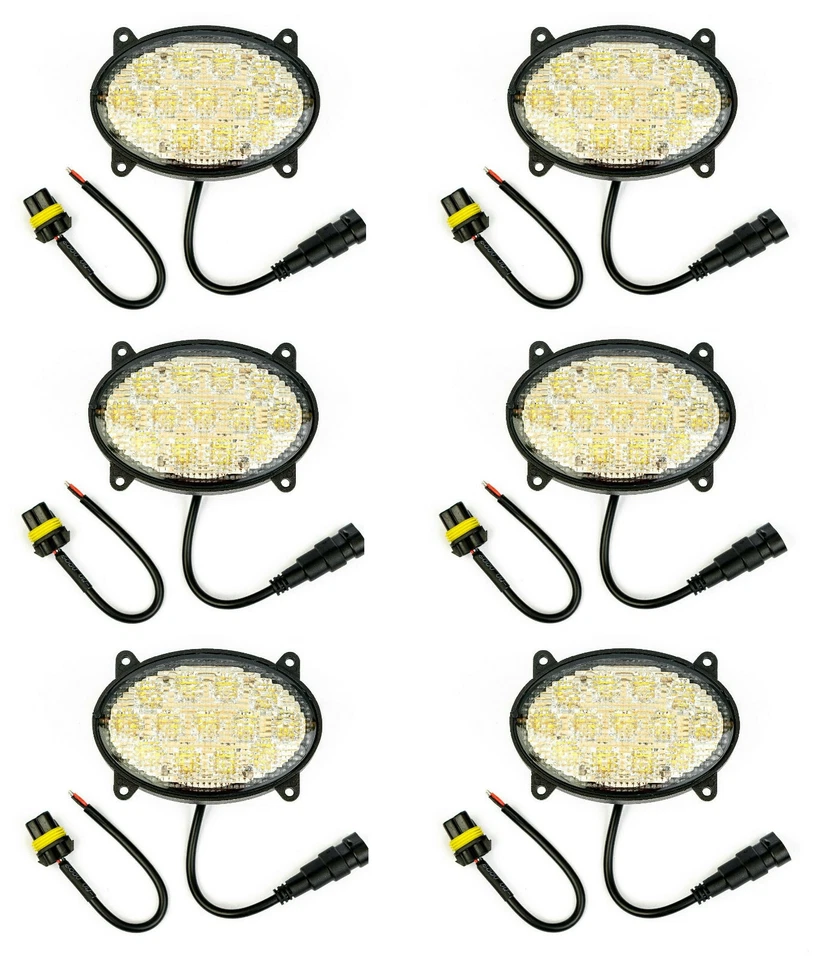 6x LED Arbeitsscheinwerfer oval 39 Watt 3700 Lumen Abstrahlwinkel: 90 Grad - Bild 1 von 4
