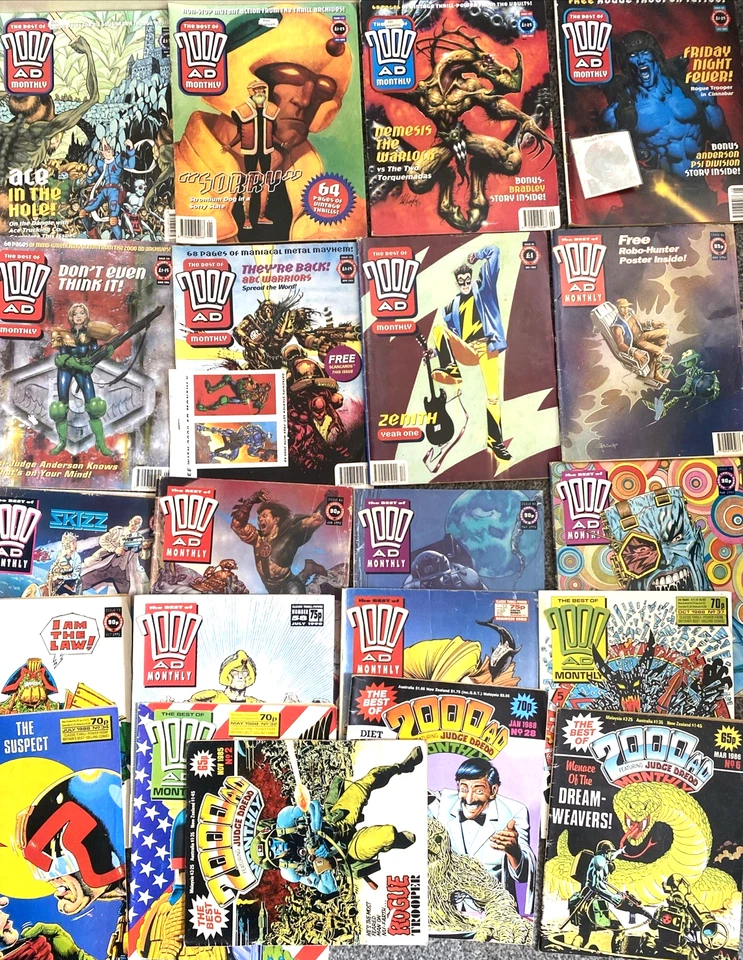THE BEST OF 2000 A.D.  JUDGE DREDD. NUMBER'S BETWEEN 2-119. (21 MAGAZINE LOT) - Image 1 of 4