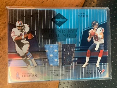 Camisetas Leaf Limited 2004 encuadernadas por redondas #BR32 Earl Campbell + David Carr/50 Foto 1 de 2