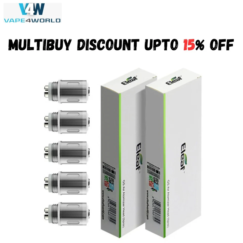 Eleaf GS Air Coil 1.5ohm 8-20w Replacement Coils 1.5Ω - Pack Of 5 Coils Heads - - Image 1 of 1