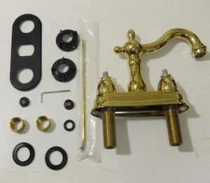 Robinet de toilette Kingston laiton KB1602PL Heritage 4 pouces Centerset avec porcelaine - Photo 1/13