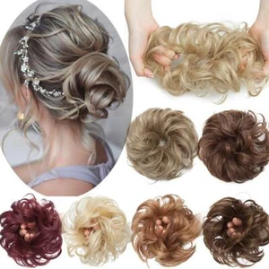 Pretty Scrunchie Cabello 100 % Real Panel Cola de Poní como Extensión de Cabello Humano Marrón - Imagen 1 de 26