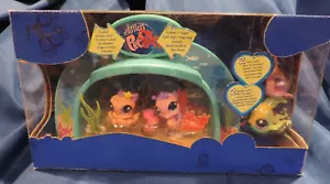 LITTLEST PET SHOP SELTENER PROTOTYP VERSIEGELT SET 4 KEINE GRAFIKEN AUF BOX SCHNECKE SEEPFERD - Bild 1 von 5