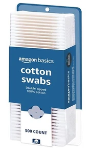 Basics Cotton Swabs, 500-Count Pack, Soft & Durable - Picture 1 of 6