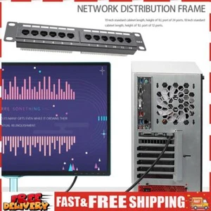 12-Port-CAT6-Patchpanel RJ45-Netzwerk-Wandmontage-Rack-Halterung (GL-4013) ~ - Bild 1 von 3