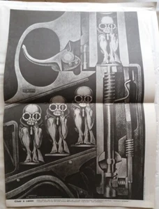 C1 H. R. GIGER - BIRTH MACHINE - Gebarmaschine COURRIER UNESCO 1970 - Picture 1 of 2