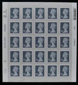 GB QEII 2021 security machin, 50p counter sheet MAIL/M19L MNH - D516f - Picture 1 of 1