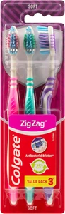 Zig Zag Manual Toothbrush, Value 3 Pack, Soft Bristles, Interdental Reach - Picture 1 of 9