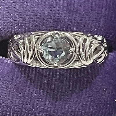 Ring Bomb Party RBP Retro OG Aquamarine Band Sz 8 NWT - Image 1 of 3