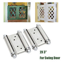 2x 3" Double Action Hinges Swing Spring Door Gate Saloon Hinge Stainless steel