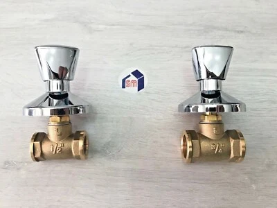 VALVOLA RUBINETTO AD INCASSO IN OTTONE FF 1/2 O 3/4 MANIGLIA E ROSONE ITAP ITALY - Immagine 1 di 4