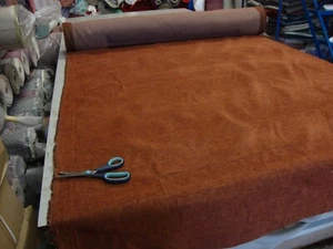 10M BERLIN RUST DESIGNER CURTAIN UPHOLSTERY FABRIC £3.99/METER - Picture 1 of 6