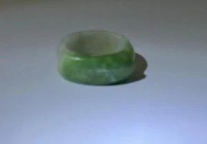 Preowned Jadeite Saddle Bangle Ring - Picture 1 of 6