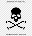 Autocollant autocollant vinyle Skull and Crossbones Jolly Roger L-XL avertissement pirate iPad