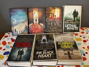 Robert Galbraith Cormoran Strike Books X 7 Hardback Set Running Grace JK Rowling - Picture 1 of 16