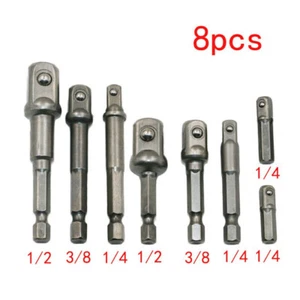 8 Pcs Socket Set Impact Driver Bits Extension Bit 1/4" 3/8" 1/2" Hand Tools Y3Y8 - Picture 1 of 8