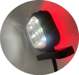2xWhite/Red LED Double Face Fender Turn Signal Side Marker Light Truck Trailer - Picture 1 of 14