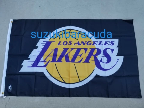 Los Angeles Lakers flag, 3ft x 5ft Black, 2020 NBA Champions Cover